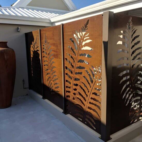 decorative fence panel aluminum privacy wall metal screen sheet exterior